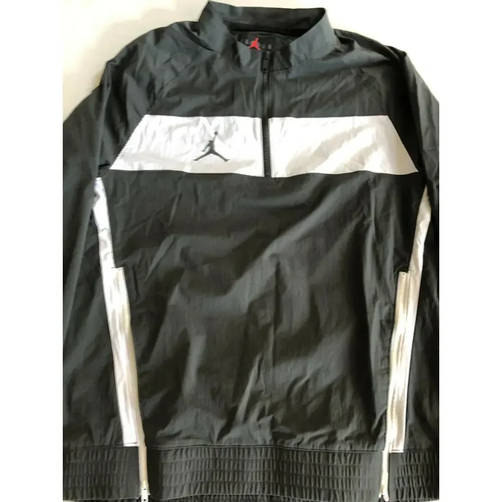 Nike Air Jordan Team Dri Fit Woven Windbreaker Grey Jacket CD2218-060 Size M